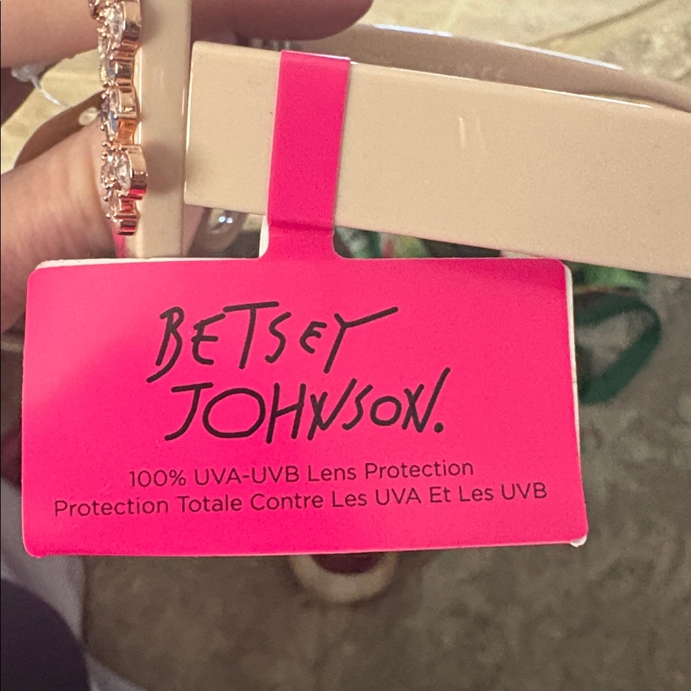 NWT Betsey Johnson Pink Floral Rhinestone Sunglasses - Picture 9 of 17